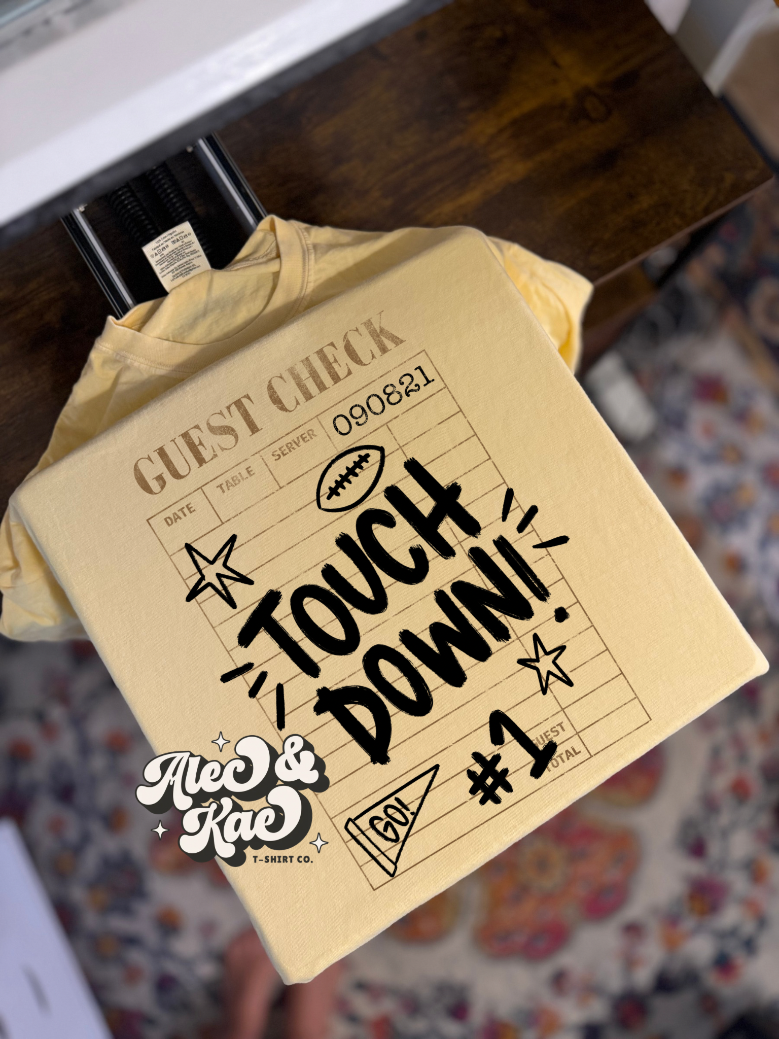 Guest Check Touchdown Football Tee