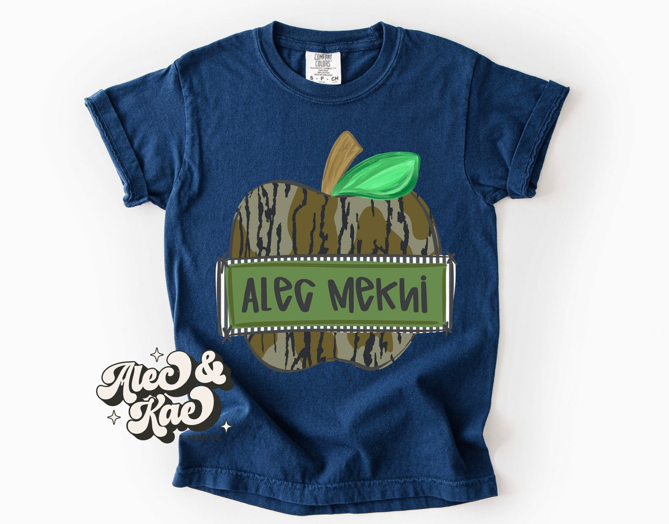 Camo Apple Custom Name Tee
