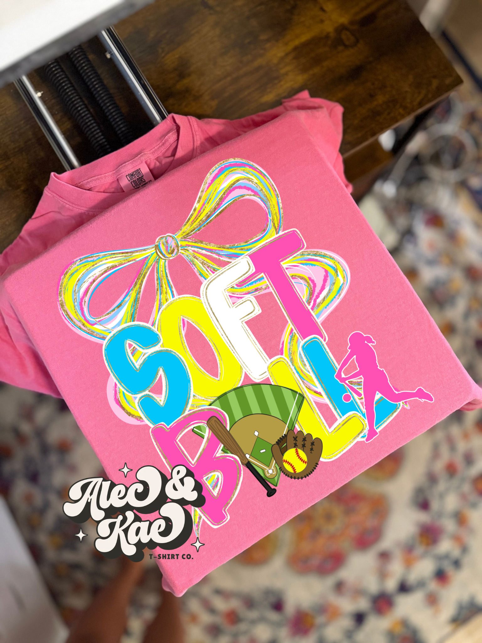 Preppy Bow Softball Tee