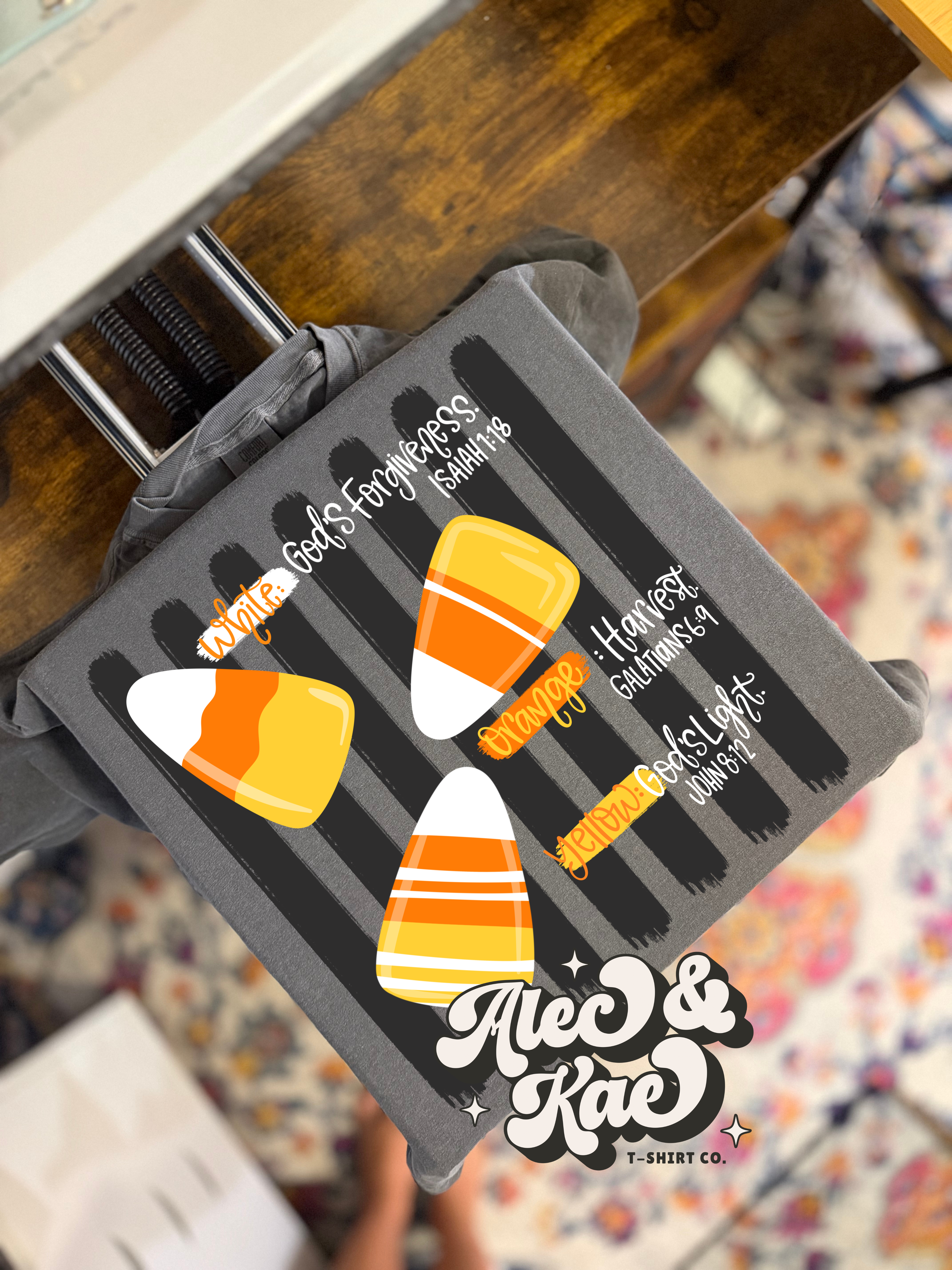 Candy Corn Scripture Tee