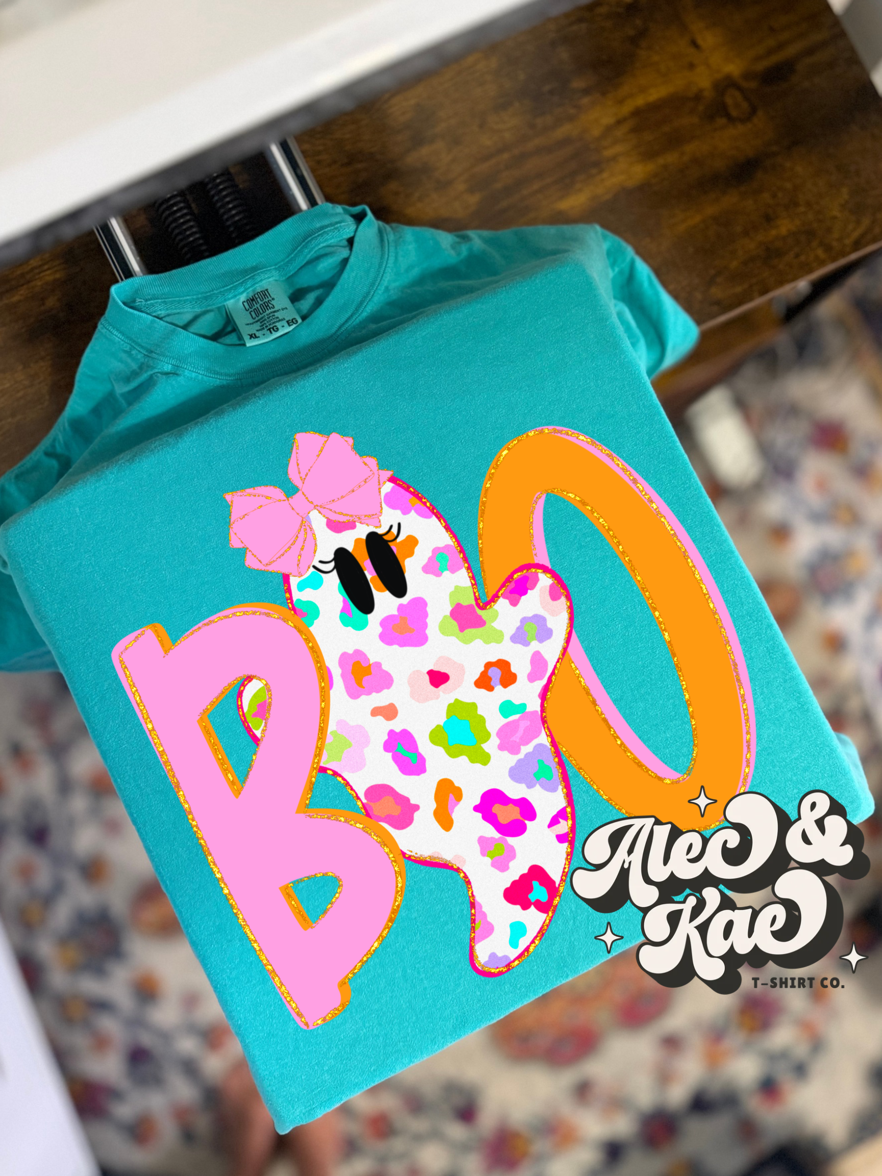 Preppy Bow Boo Ghost Tee