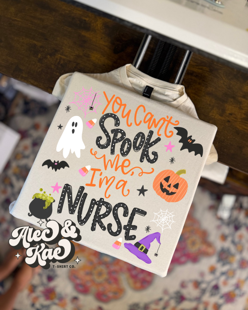 Can’t Spook Me Nurse Tee