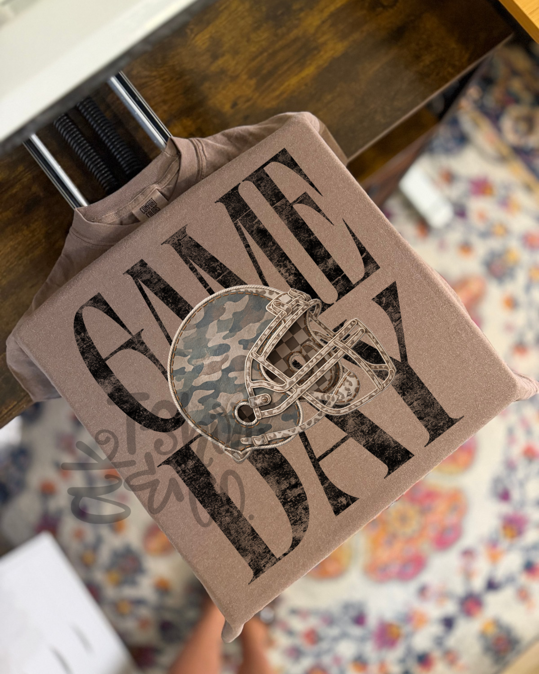Game Day Camo Helmet Tee